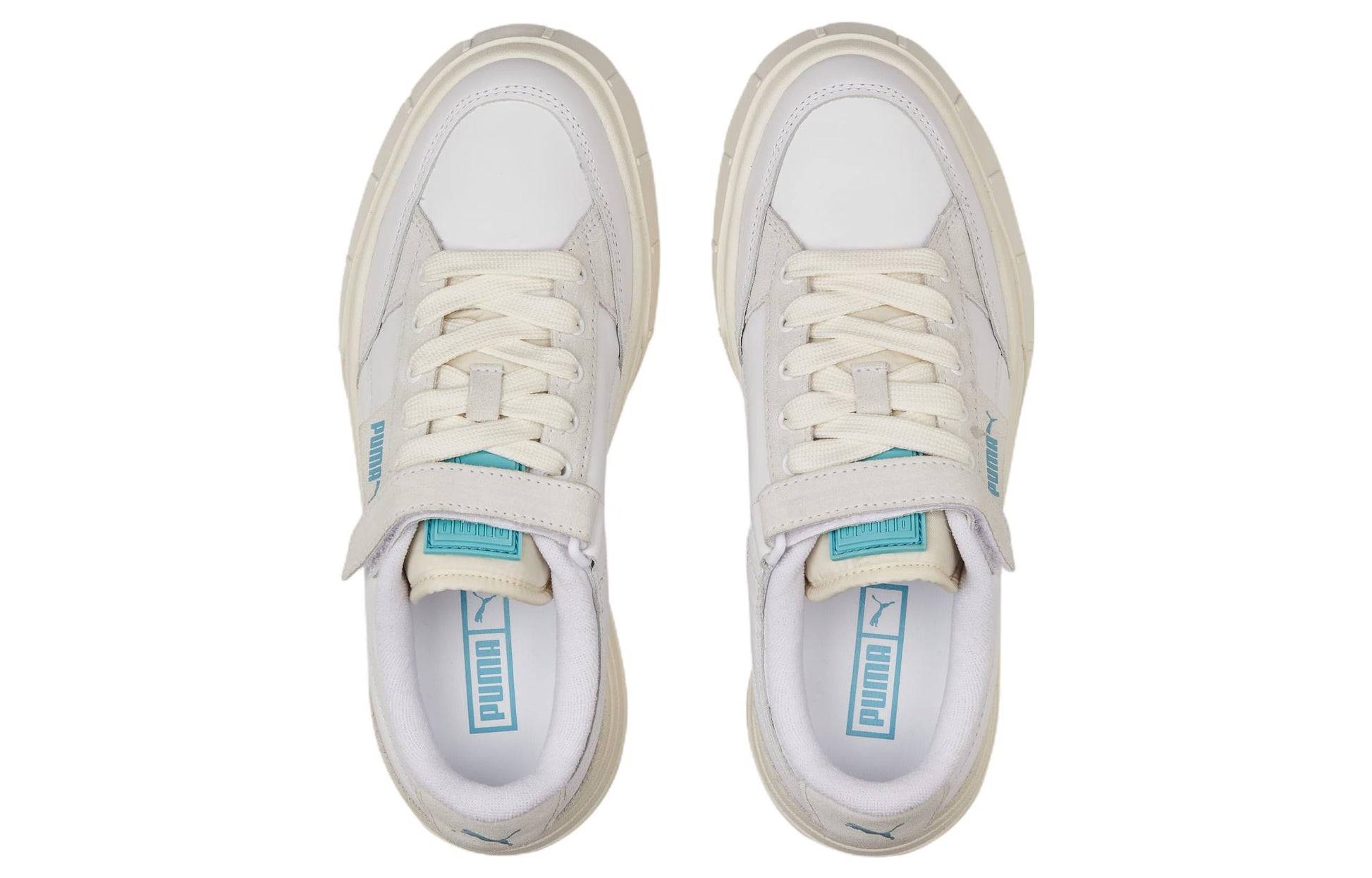 (WMNS) PUMA Maze Stacked Padded 'White Gray' 387225-01