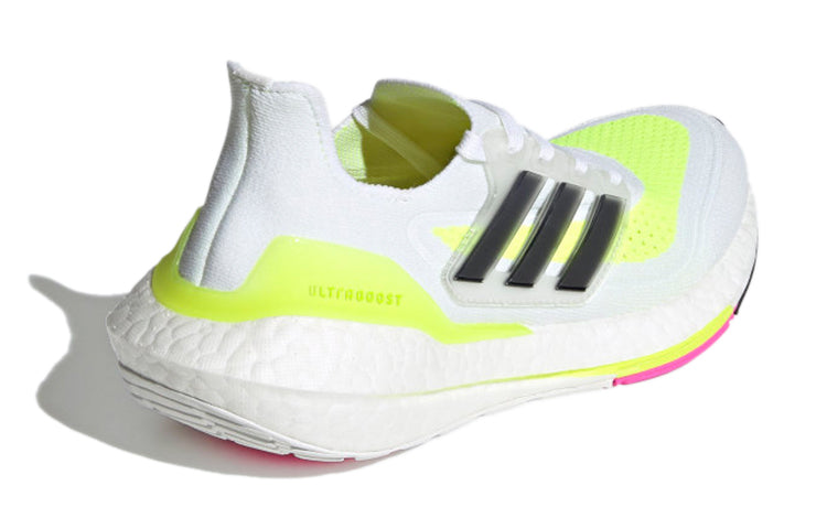 adidas Ultraboost 21 J 'White Solar Yellow' FZ2929