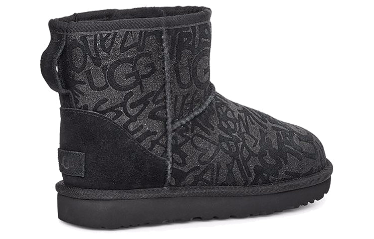(WMNS) UGG Classic Mini Sparkle Graffiti 1107034-BLK