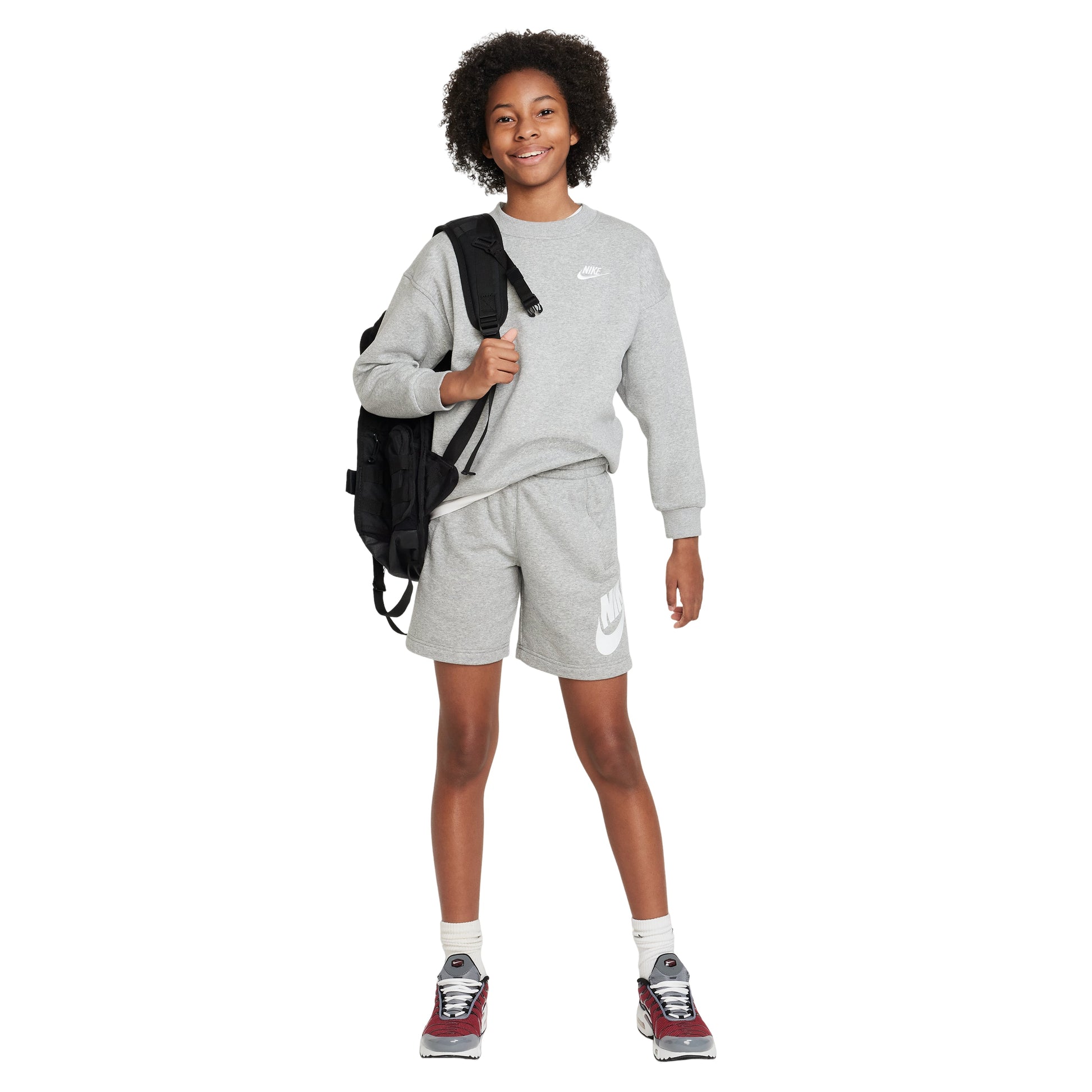 (GS) Nike Sportswear Club Fleece Oversized Sweatshirt 'Grey' FD2923-063