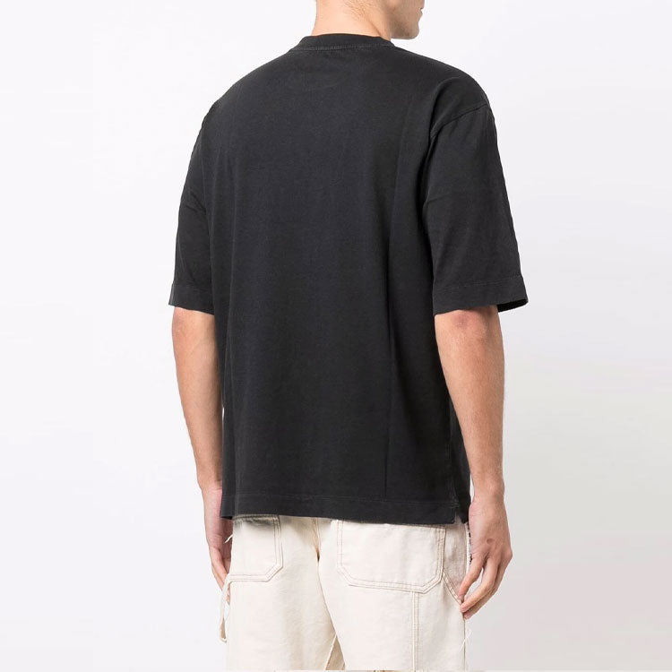Off-White SS21 Hands Logo Short Sleeve Ordinary Version Black OMAA119F21JER0091001