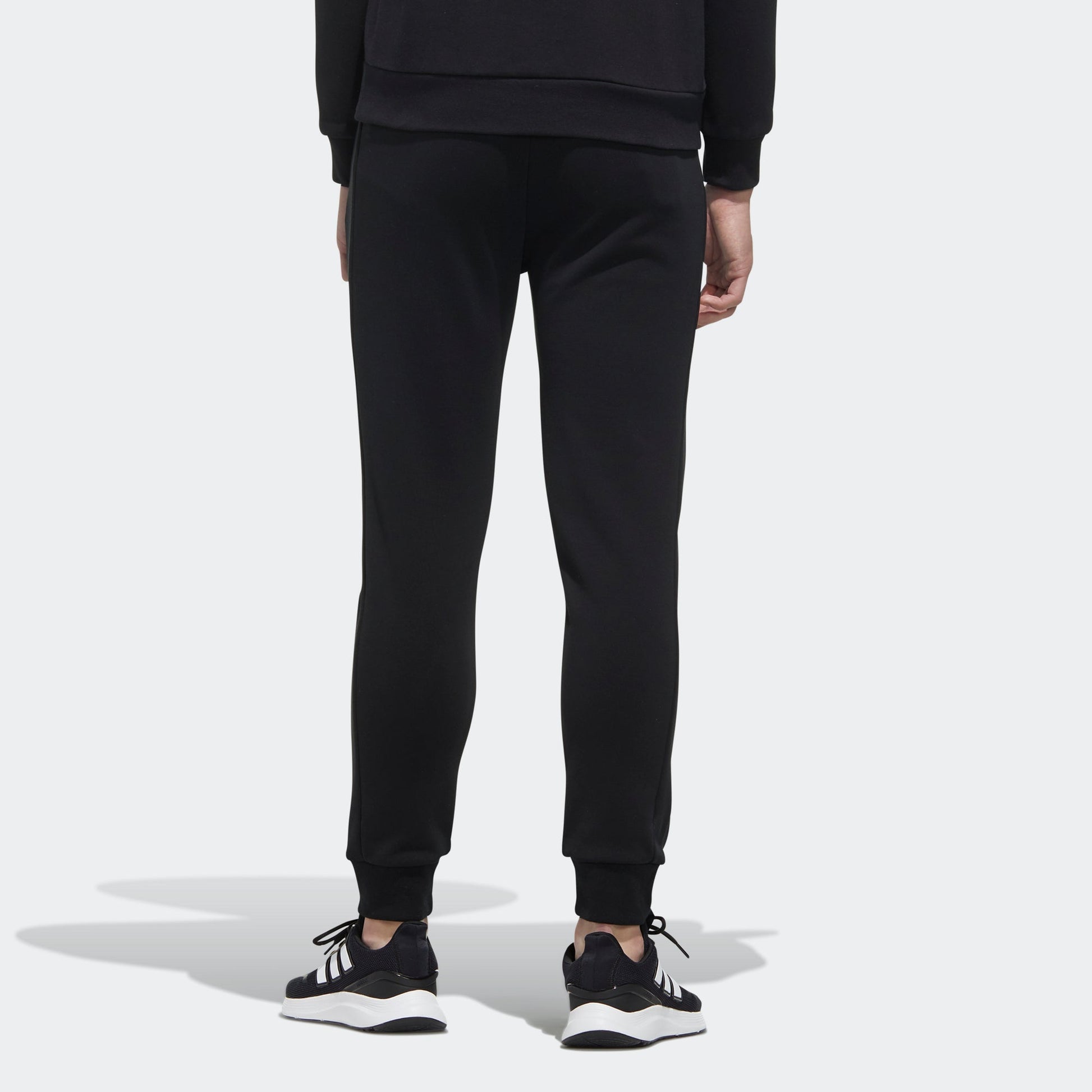 adidas neo M Faves Tp logo Bundle Feet Casual Sports Long Pants Black FU1046