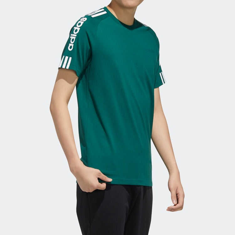 adidas neo M Esntl 3s T Sports Short Sleeve Green FP7476