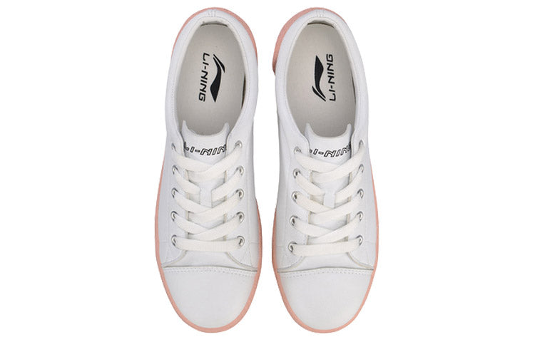 (WMNS) Li-Ning Vulc Lite 'White Pink' AGCP072-3