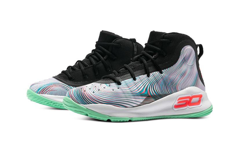 (PS) Under Armour Curry 4 'White Black' 1295996-008