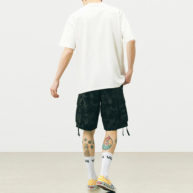 Vans Graffiti Alphabet Printing Sports Loose Short Sleeve Couple Style White VN0A5F3JFS8