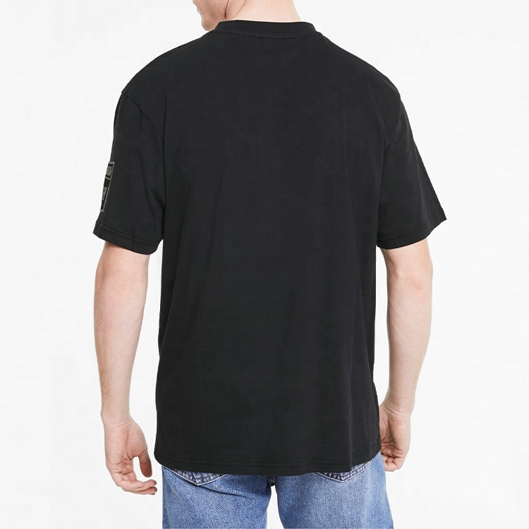 PUMA x RHUDE Crossover Graphic Tee animal Printing Short Sleeve Black 596757-01