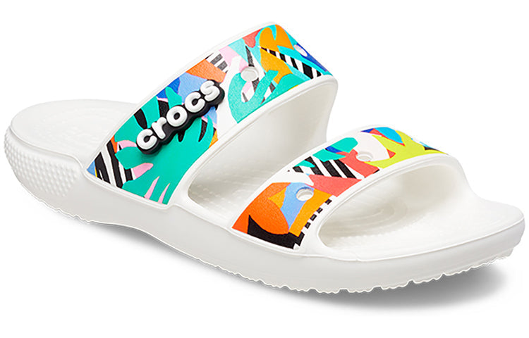 Crocs Classic Clog Cozy Unisex White Multi-Color Slippers 'White' 207856-94S