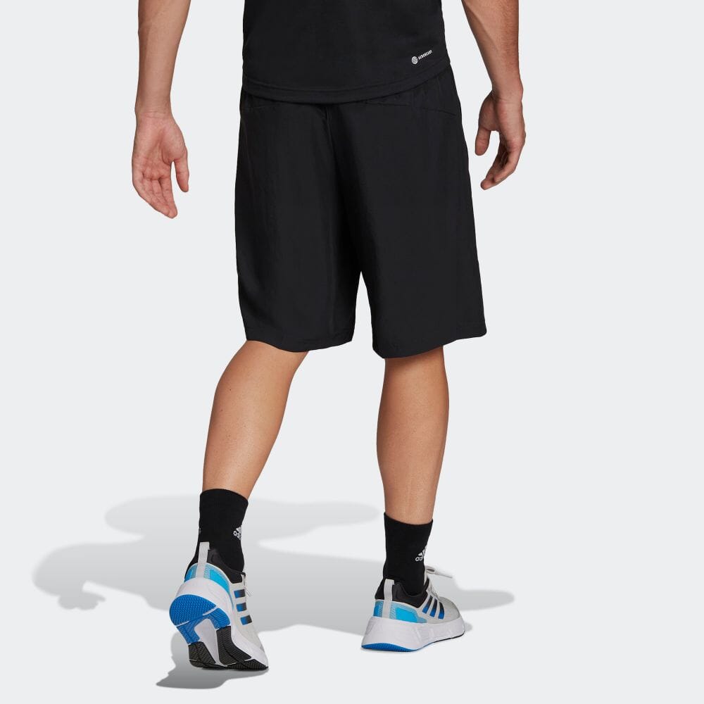 Men's adidas SS22 Solid Color Logo Printing Loose Shorts Japanese Version Black HF7201