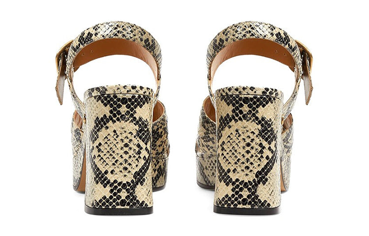 (WMNS) Gucci Python Print Platform Sandal 'Neutral' 656383-19Y00-9719