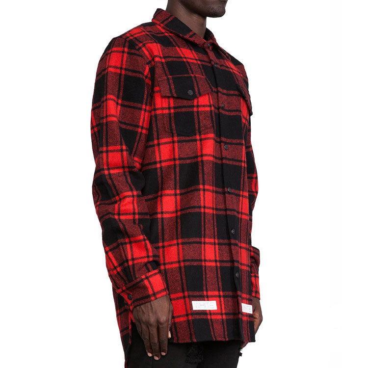 Off-White C/O VIRGIL 14SS Shirt Unisex BlackRed AU8002-13-P02