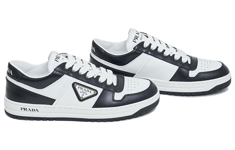 (WMNS) PRADA Downtown Leather Sneakers 'White Black ' 1E792M_3LKG_F0964_F_030