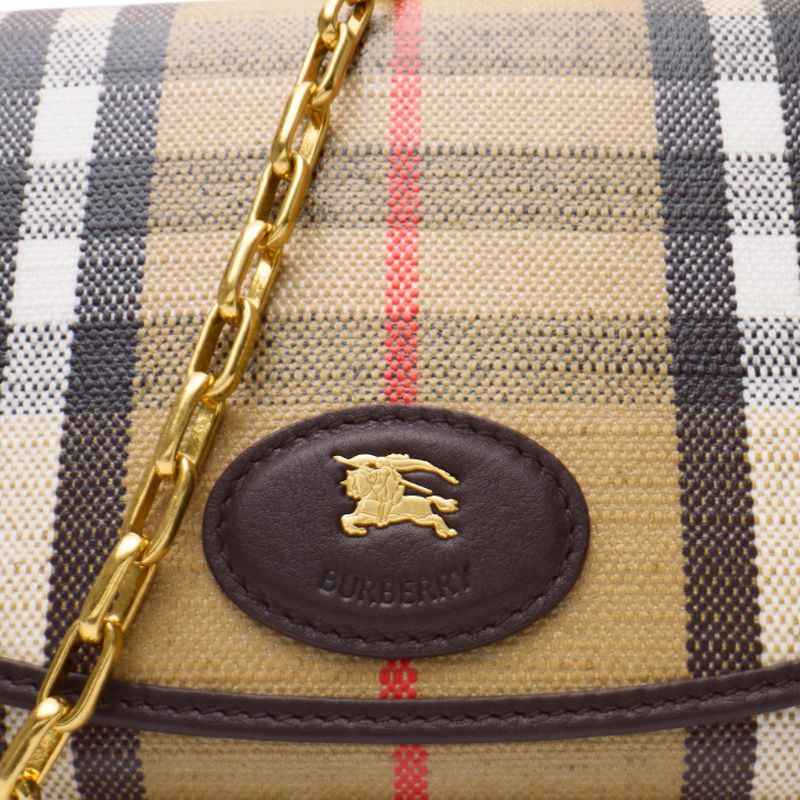 (WMNS) Burberry 25 Highlands Chain Strap Wallet 'Sand' 81122741