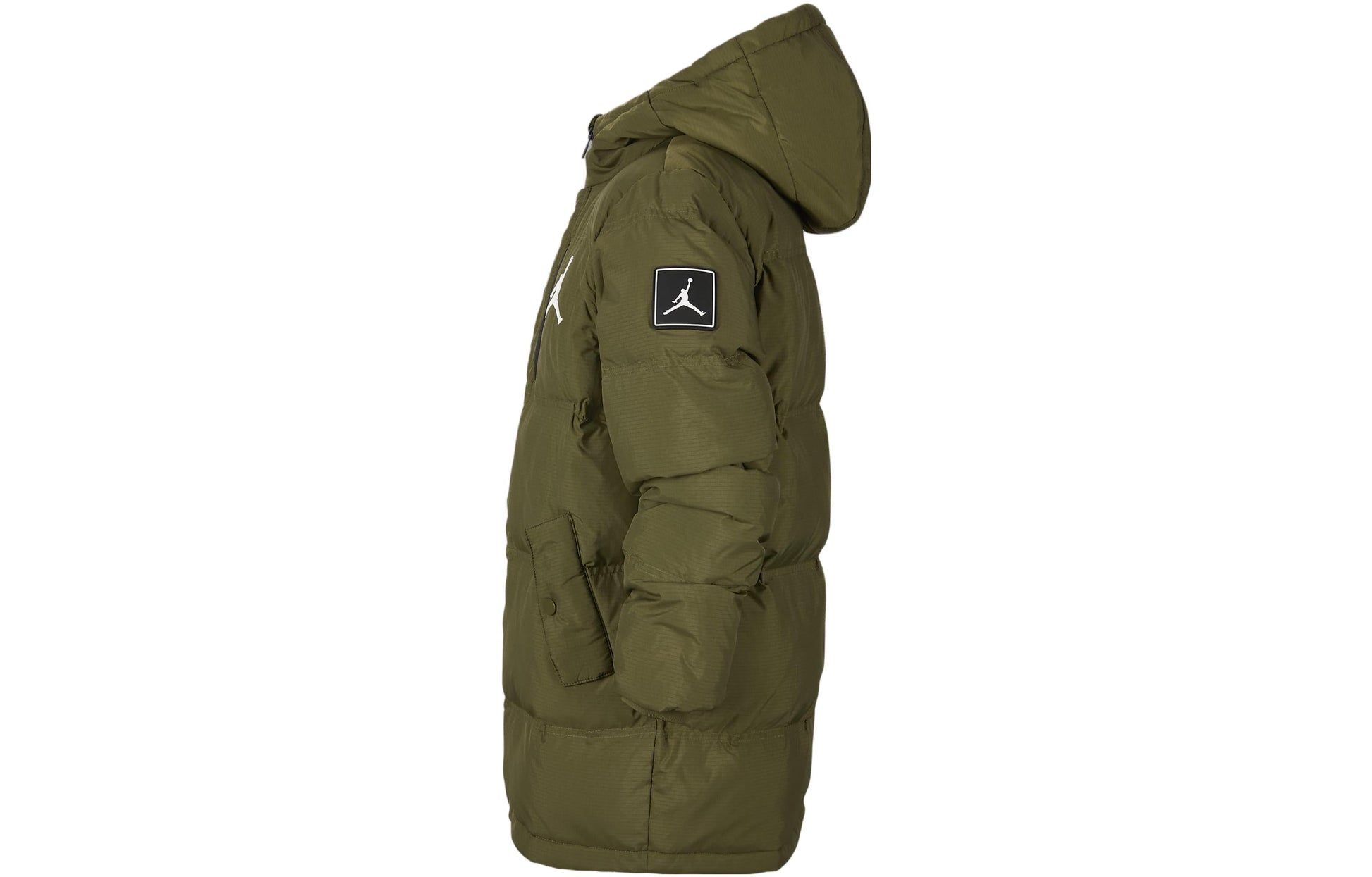 (GS) Air Jordan Midlength Puffer Coat 'Olive Green' FV2740-398