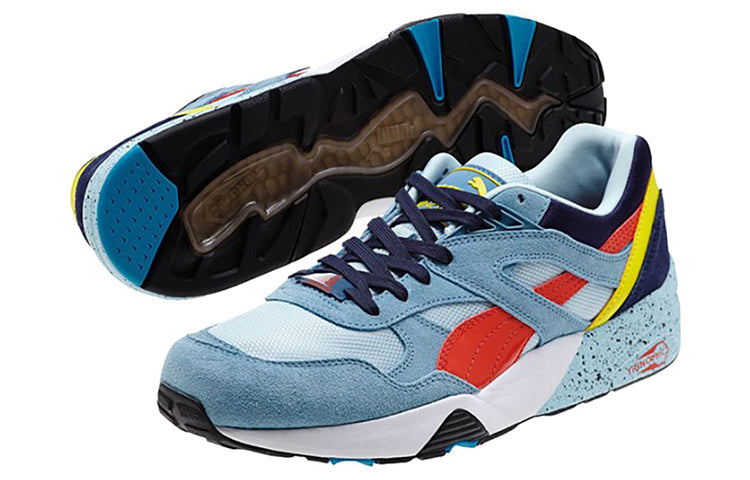 PUMA R698 Block Low Top Running Shoes Red/White/Blue/Purple 360030-07