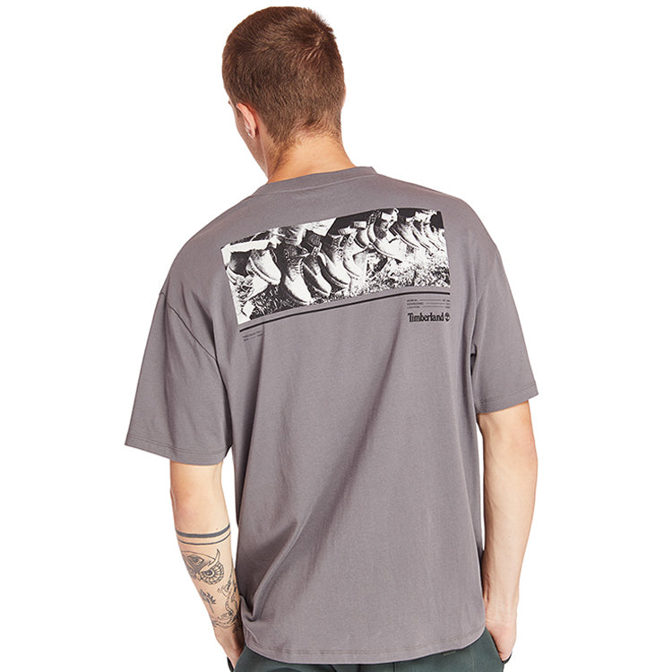 Men's Timberland SS20 Round Neck Printing Short Sleeve Gray A28NC033