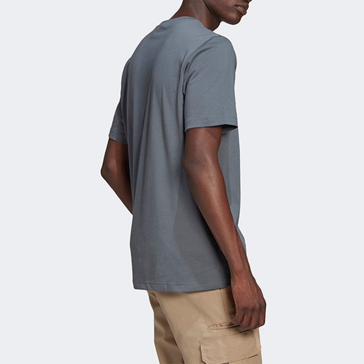 adidas originals Trefoil Holo T Casual Sports Round Neck Short Sleeve Blue GN8272