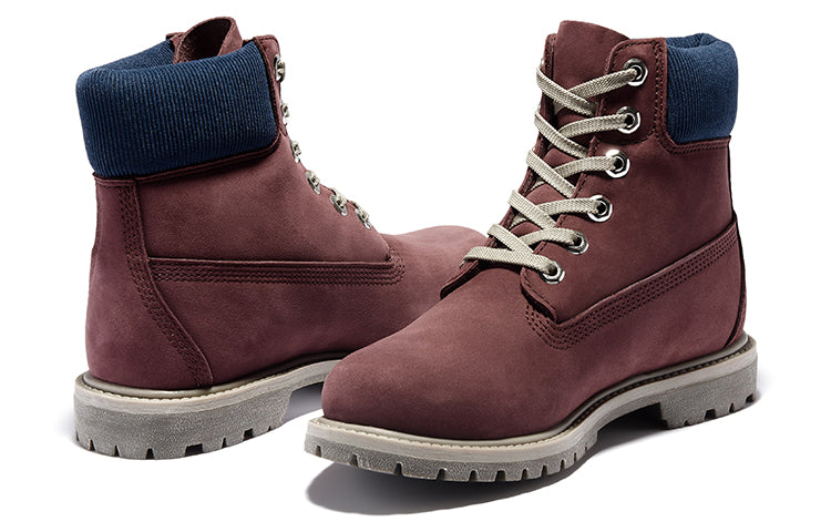 (WMNS) Timberland Premium 6 Inch Waterproof Boots 'Burgundy Nubuck' A2MCNC60