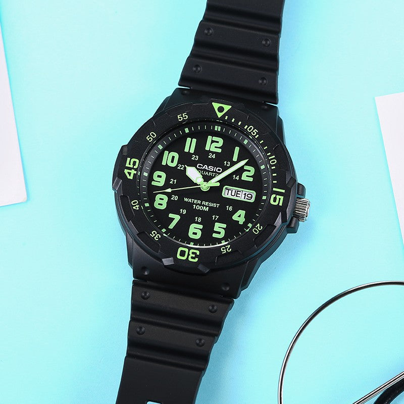CASIO Waterproof Sports Mens Black Analog MRW-200H-3B
