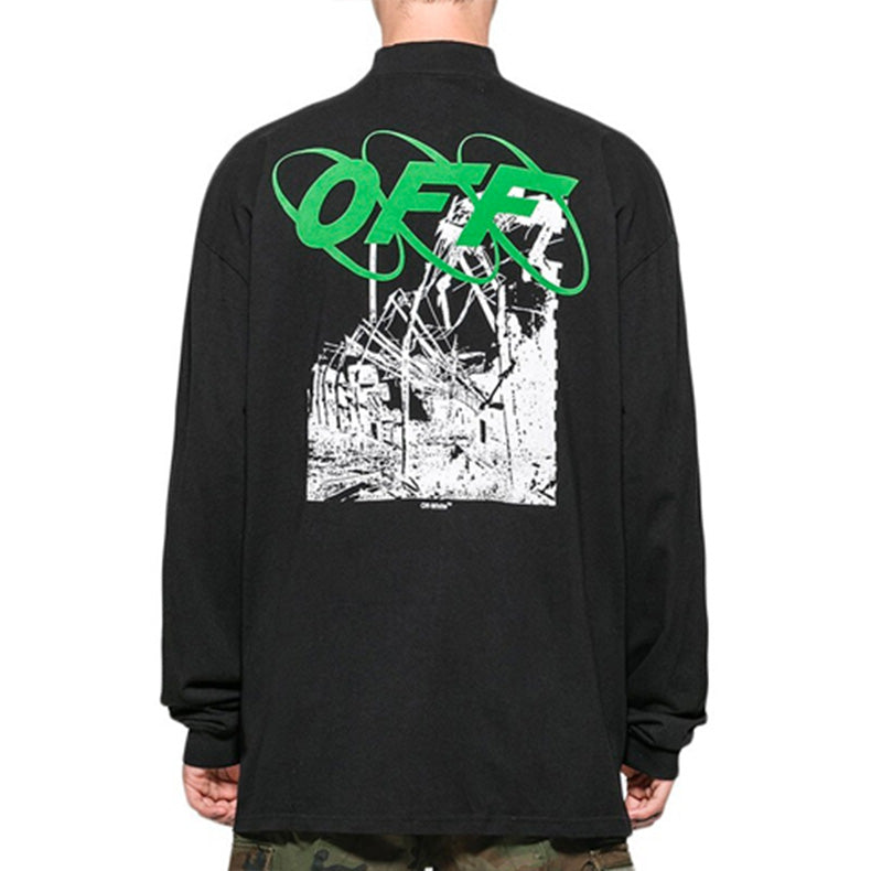 Off-White Factory Mock Neck T-Shirt 'Black' OMAB032F191850131001