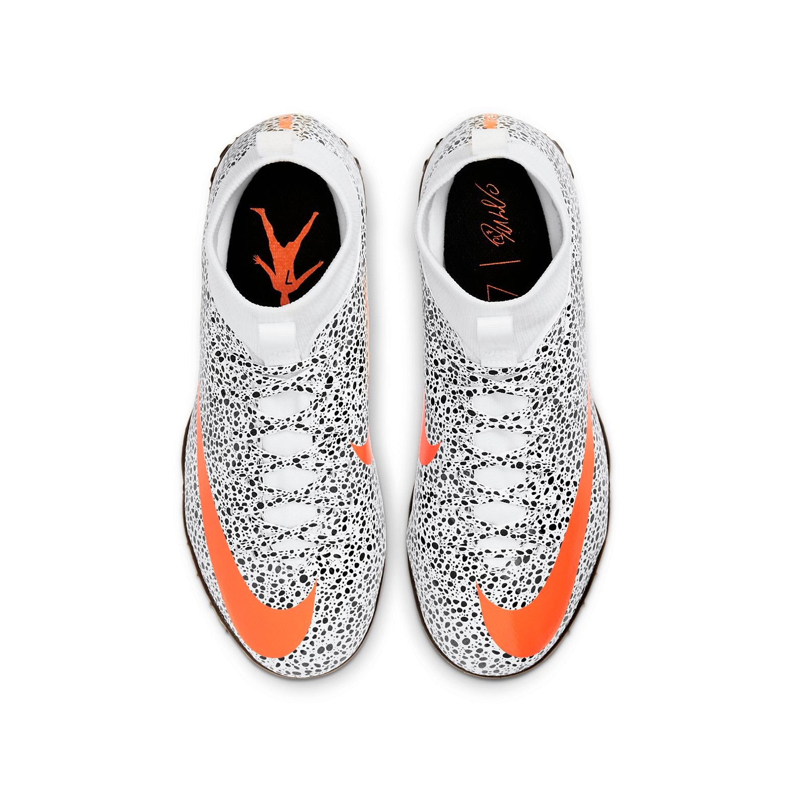 (GS) Nike Jr. Mercurial Superfly 7 Academy CR7 Safari TF Turf 'Black White Orange' CV3187-180