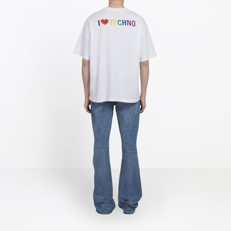 Men's Balenciaga Tech Short Sleeve White 556133TDV209000