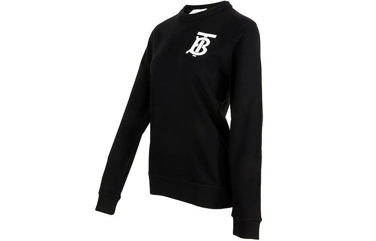 (WMNS) Burberry SS21 TB Pattern Pullover Hoodie Black 8024346A1189