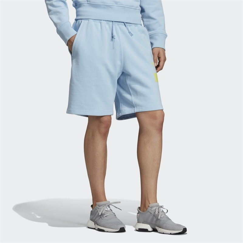 adidas originals Short Athleisure Casual Sports Breathable Knit Cozy Loose Shorts Blue DV1942