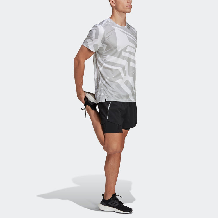 adidas Own The Run Seasonal Tee 'Grey Two White' HM8432