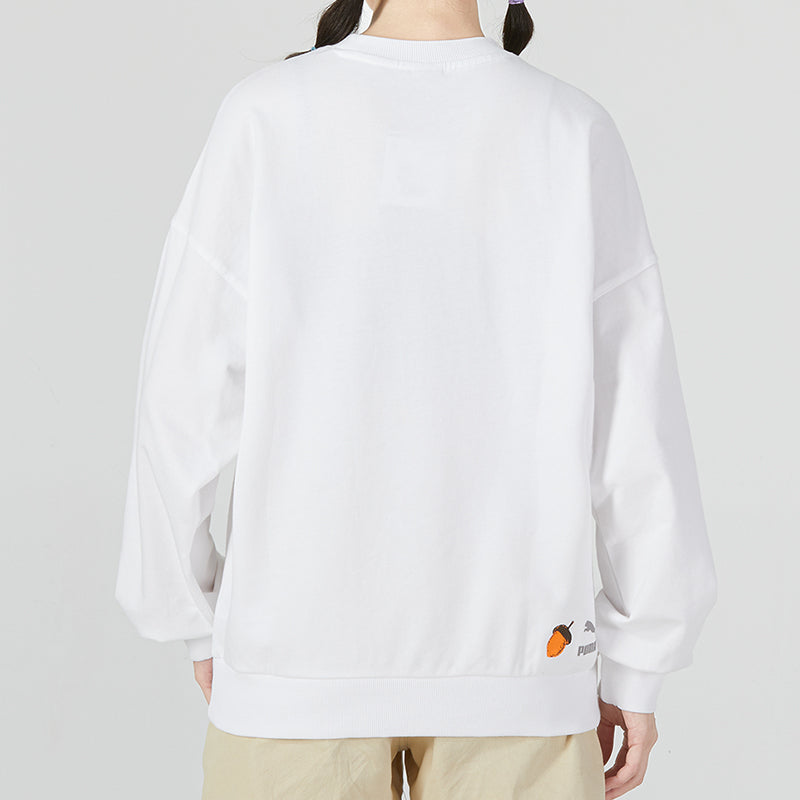 (WMNS) PUMA FF Bubble Sleeve Crew Neck Sweatshirt 'White' 538779-02