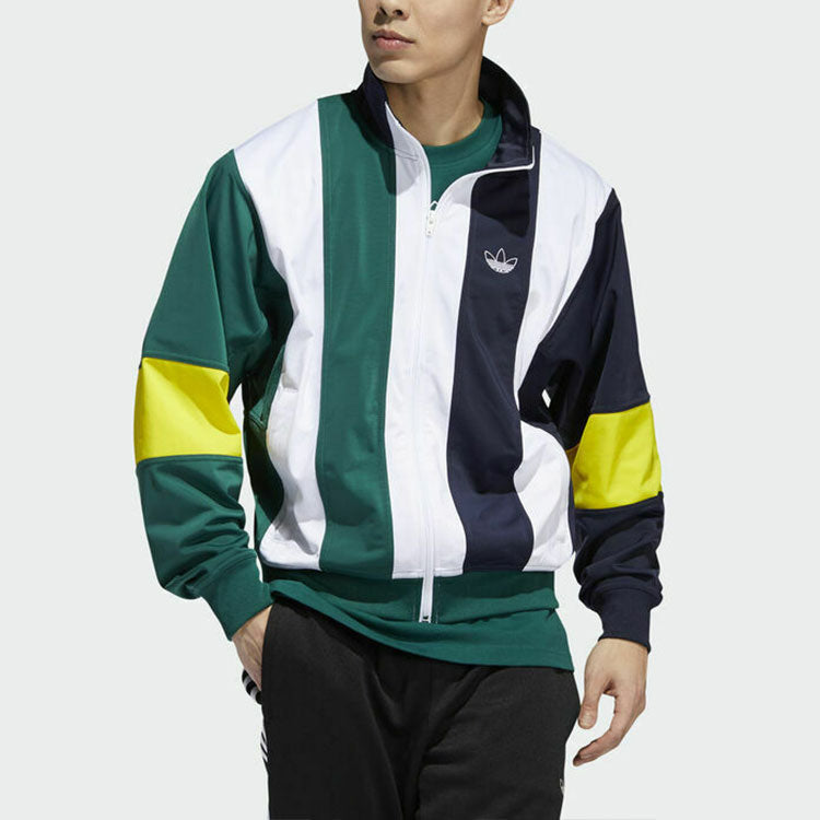 adidas originals Retro Contrasting Colors Wide Stripe Jacket Colorblock EJ7114
