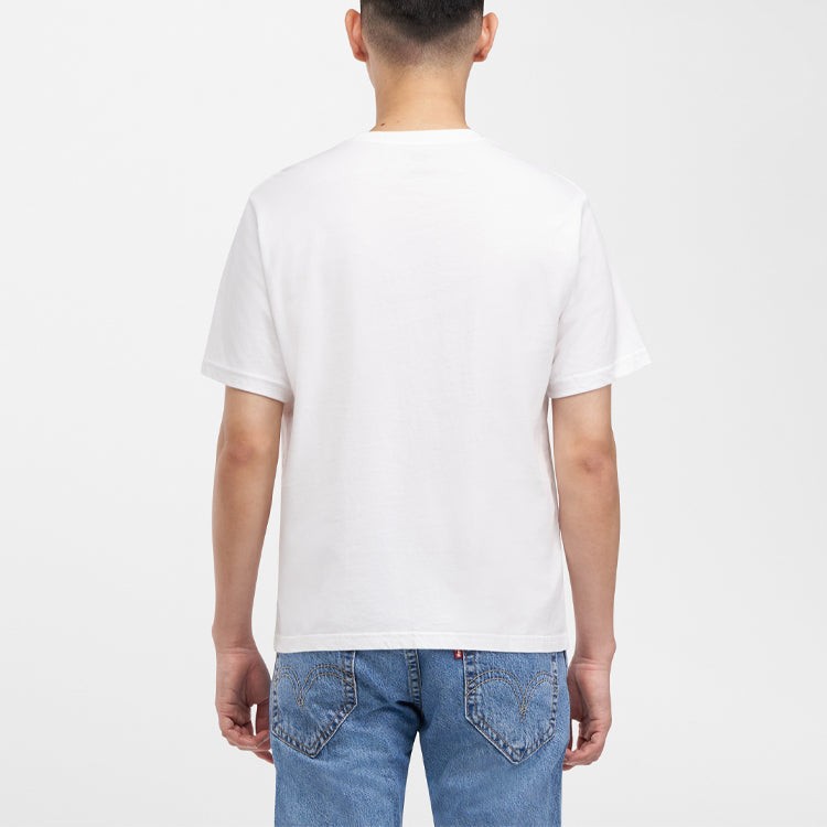 Men's Levis Round Neck Printing Short Sleeve White 16143-0108