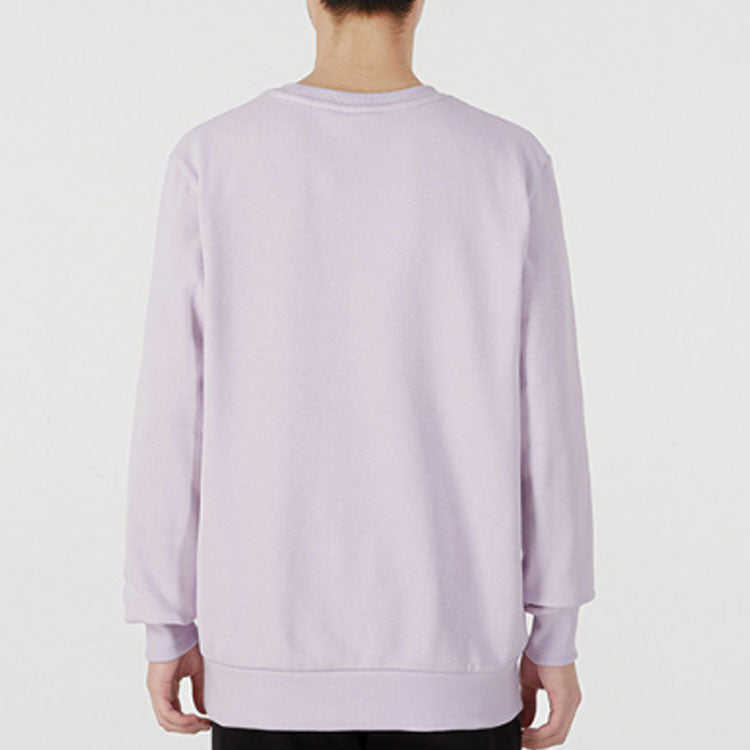 PUMA Logo Pattern Printing Sports Round Neck Pullover Purple 536304-17