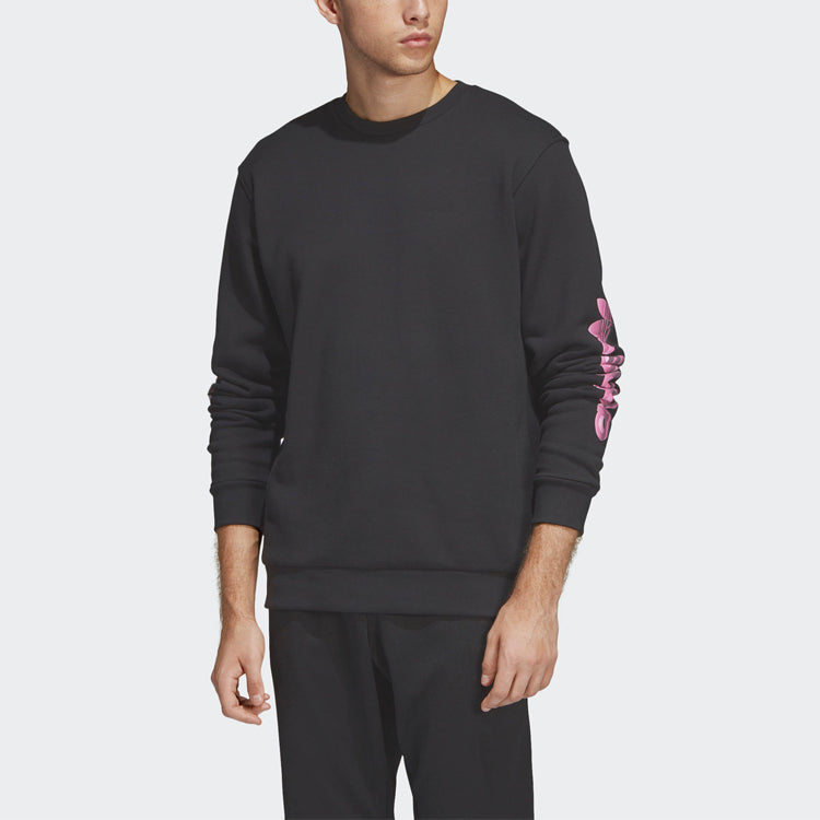 adidas originals Athleisure Casual Sports Round Neck Long Sleeves Black DV2037