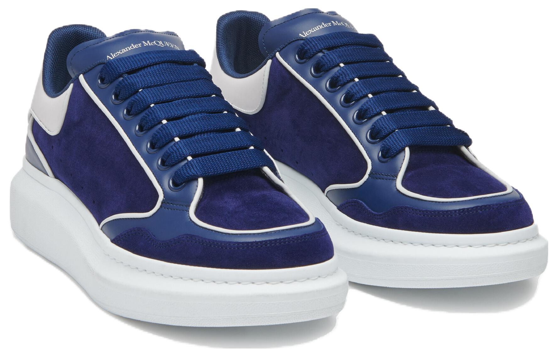 Alexander McQueen Oversized Leather Sneakers 'Blue White' 777300WIEM44699
