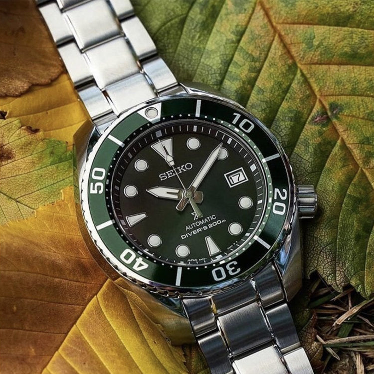 Men's SEIKO 6r Mechanical Watch 200M Green SPB103J1