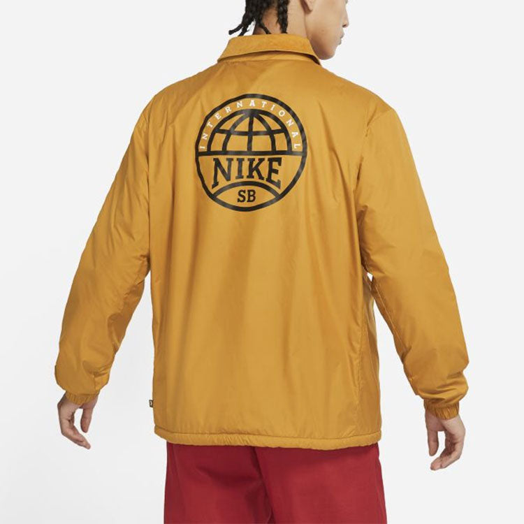 Nike SB Skateboard Casual Sports Skateboard lapel Jacket Yellow DM0871-712
