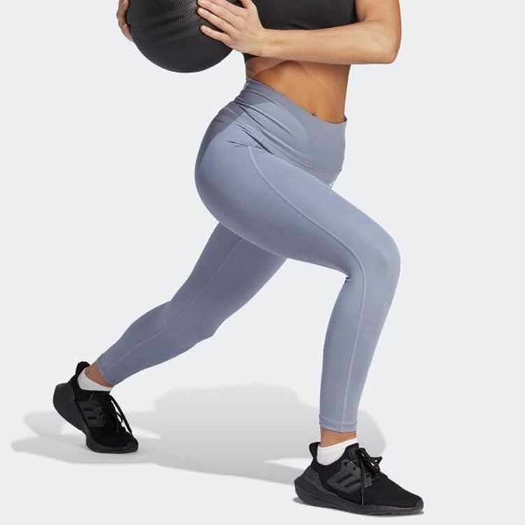 (WMNS) adidas Optime Stash Pocket High-Waisted 7/8 Leggings 'Purple' HR5442