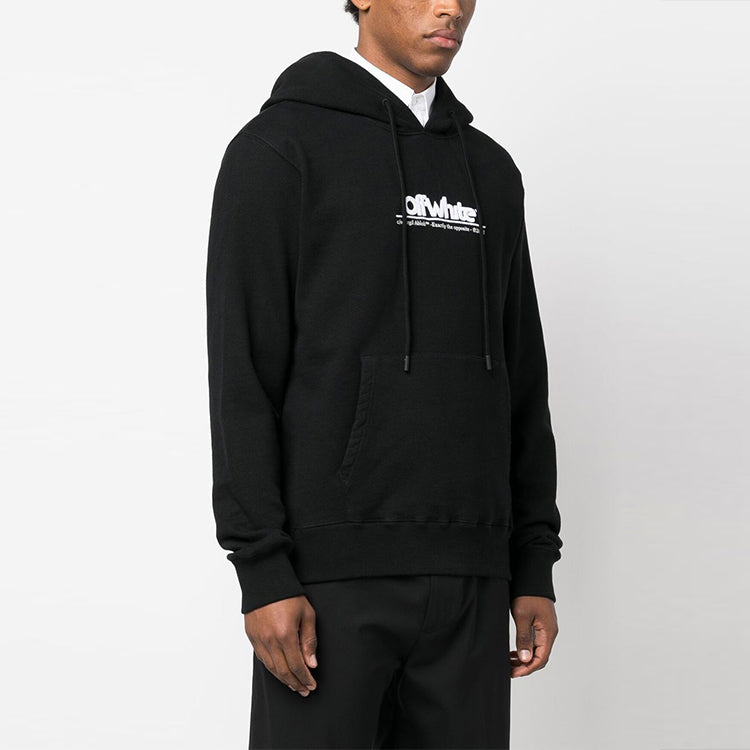 Off-White Chunky Logo Hoodie 'Black' OMBB097S23FLE0051001