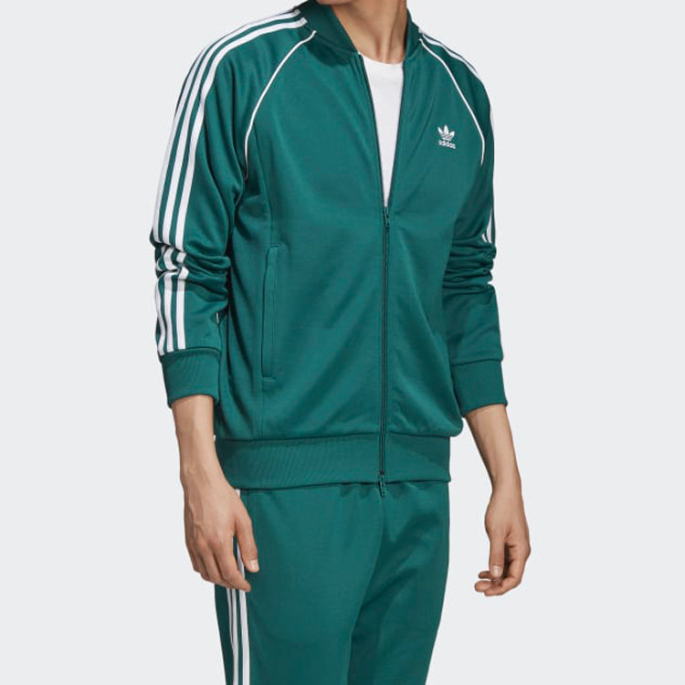 adidas originals Sst Track Top Zipper Sports Jacket Green EJ9683