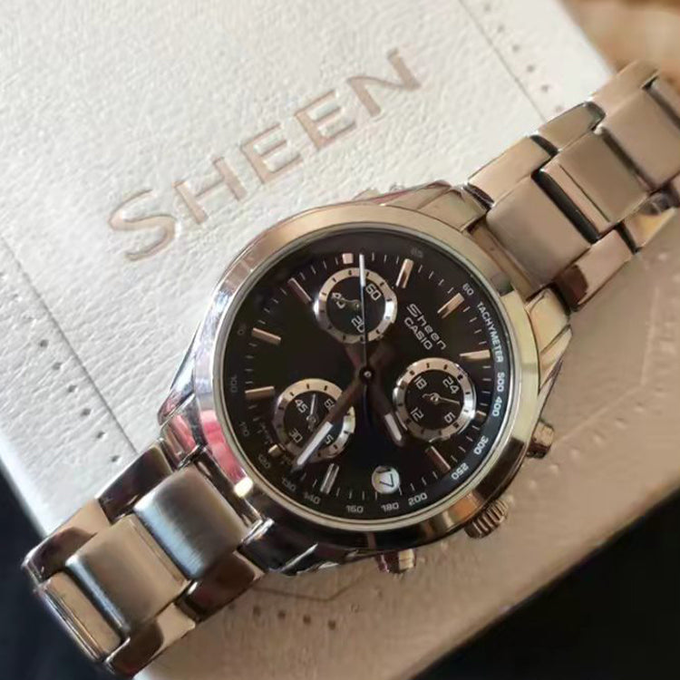 CASIO SHEENSeries es Silver/ Black Analog SHN-5000BP-1A