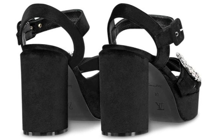 (WMNS) LOUIS VUITTON LV Madeleine Platform Sandals 'Black' 1A5KJF