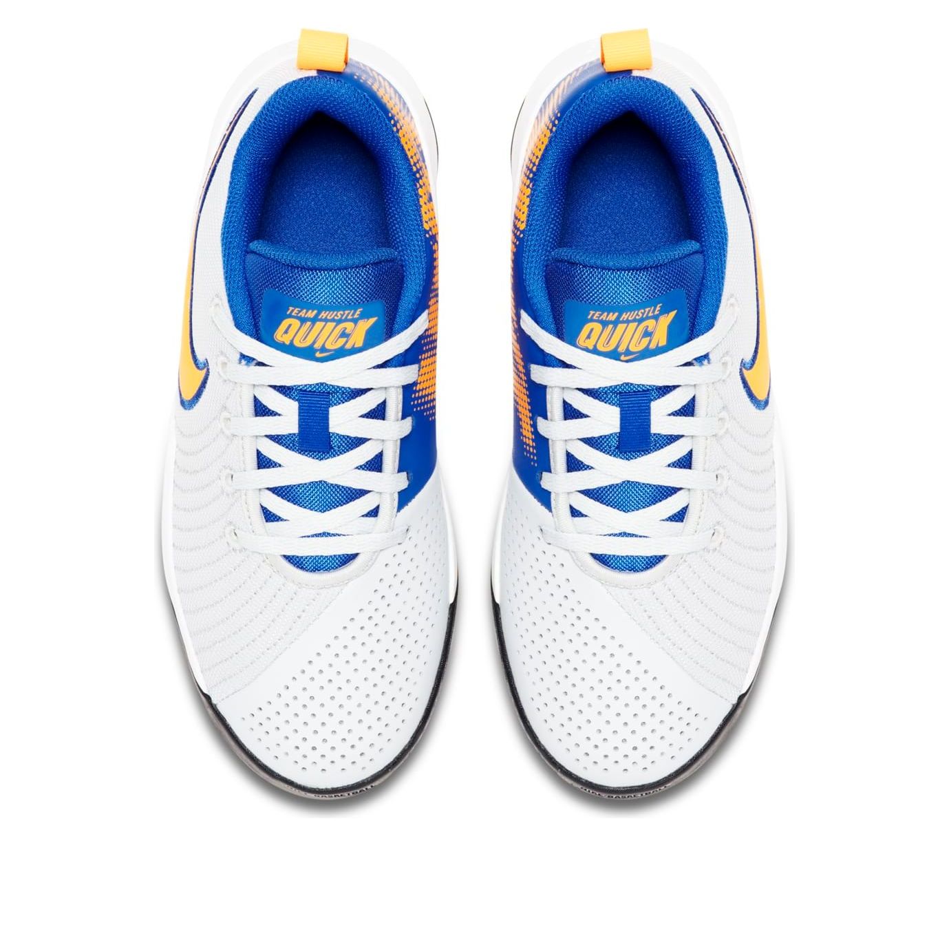 (GS) Nike Team Hustle Quick 2 'White Blue Yellow' AT5298-011