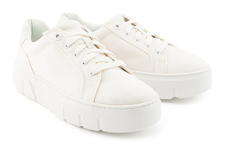 (WMNS) Timberland Laurel Court Low Lace Up Sneakers 'White Canvas' A5ZHGW