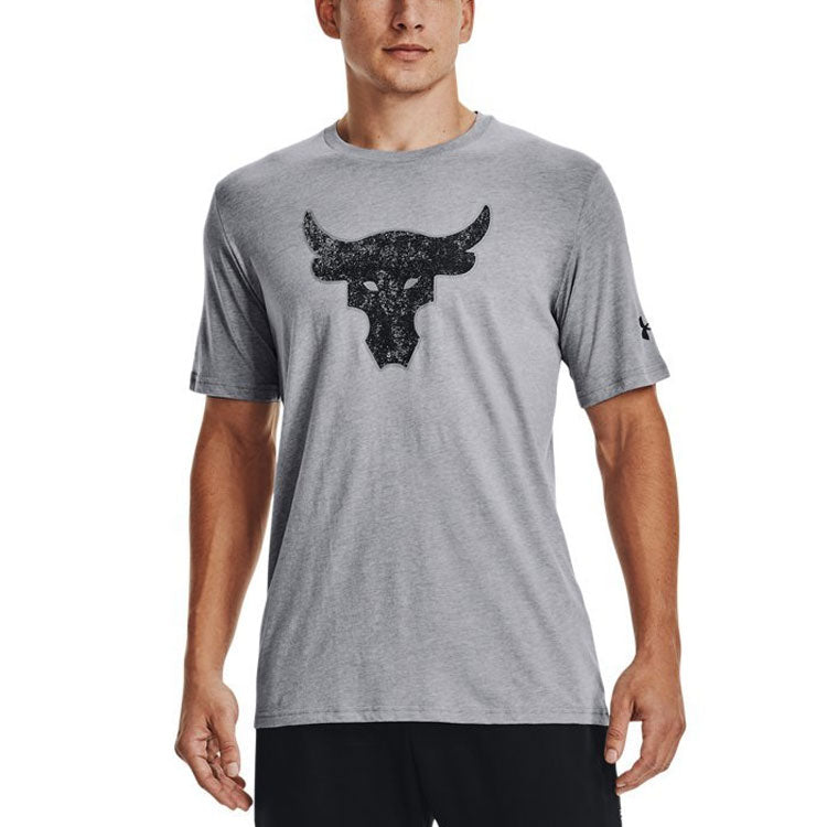 Under Armour Project Rock Brahma Bull Short Sleeve T-shirt 'Grey Black' 1371214-035