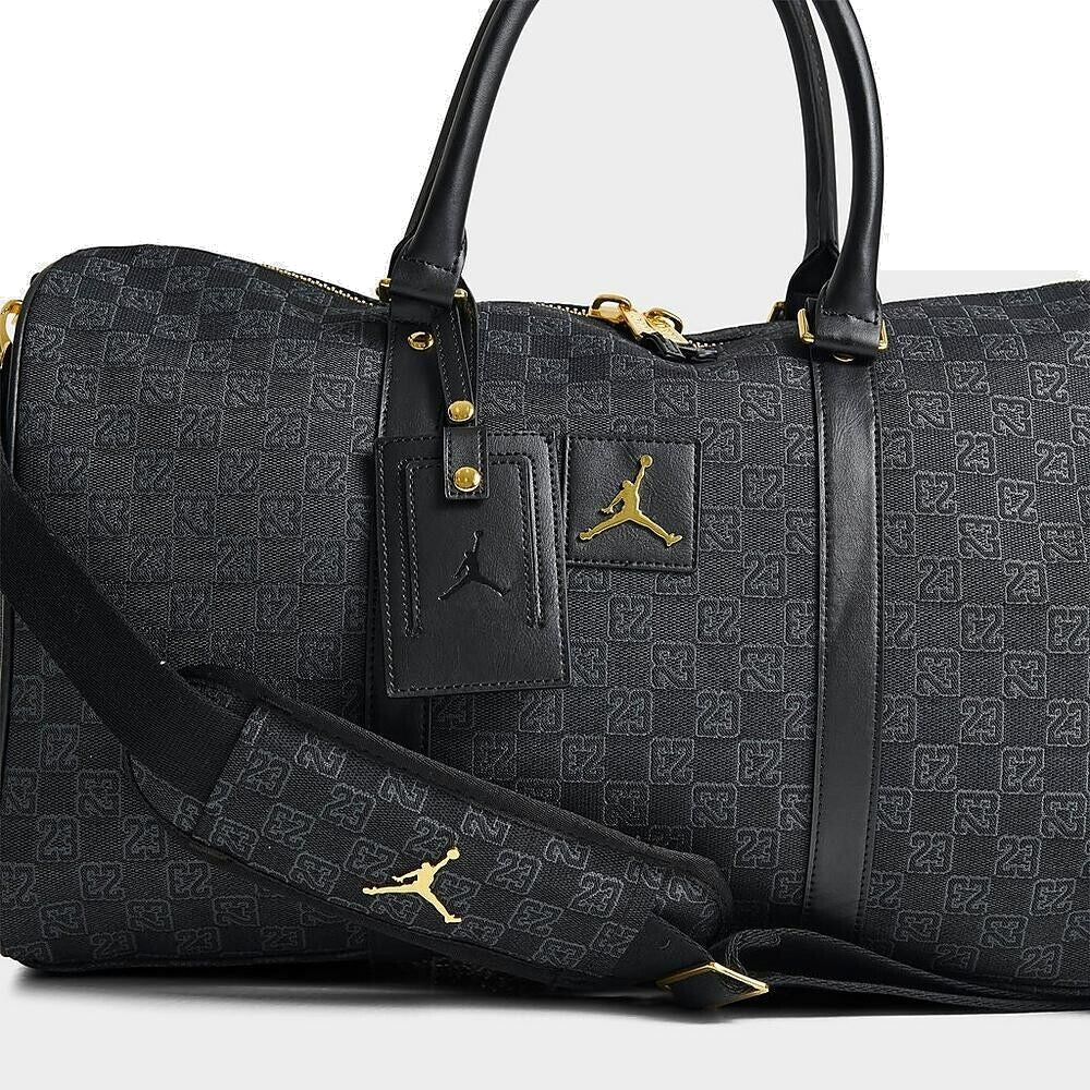 Air Jordan Monogram Logo Duffel Bag 'Black Gold' MA0759-023