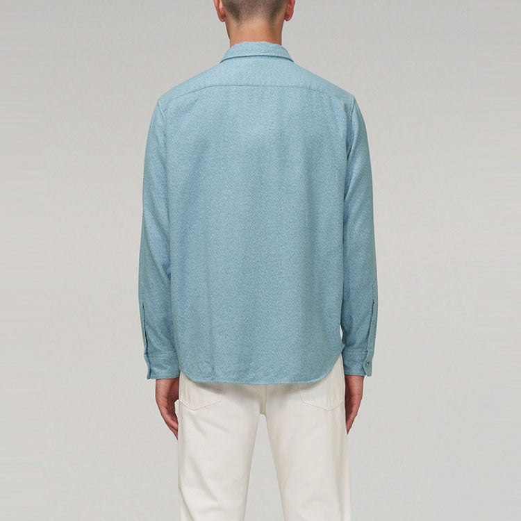 Men's Levis Casual Lapel Pure Cotton Long Sleeves Light Blue Shirt 21256-0000