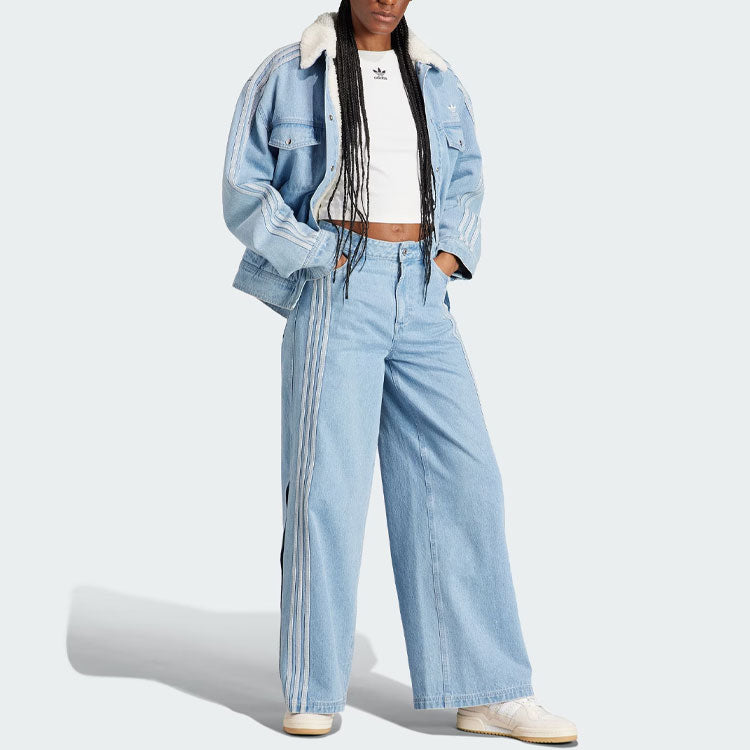 (WMNS) adidas originals Neutral Court Denim Pants 'Blue' IS5249