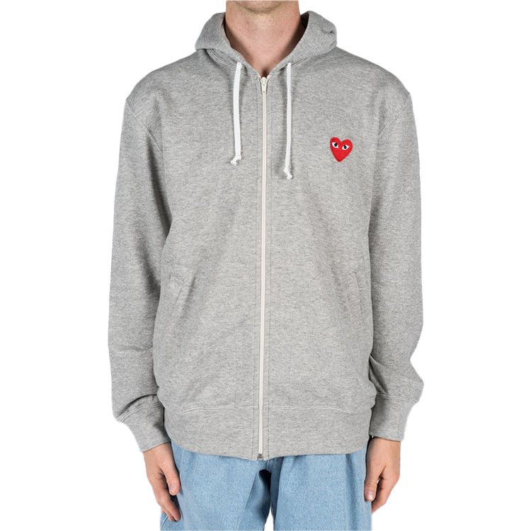 COMME des GARCONS PLAY Multi Heart Zip Up Hoodie 'Grey' AZ-T250-051-1
