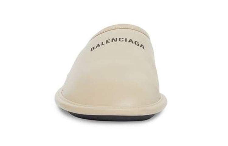 Balenciaga Calf Leather Home Slippers 'Beige' 736288WB7212010